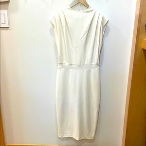 XSP Express White Cowl Neck Sheath Dress